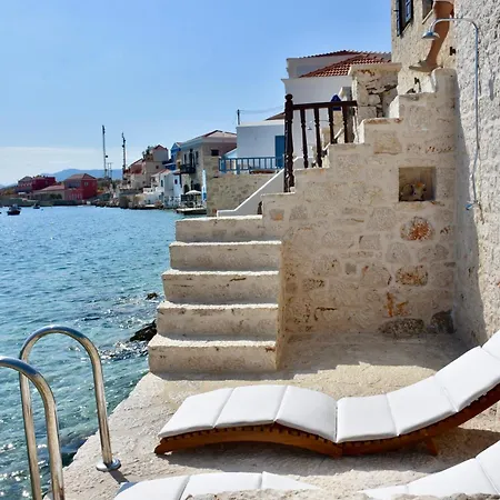 Salt Retreat - Seafront Villa Chalki Town Exterior photo