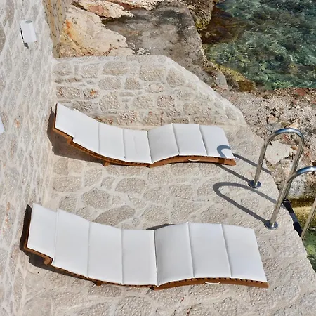 Salt Retreat - Seafront Villa Chalki Town Exterior photo